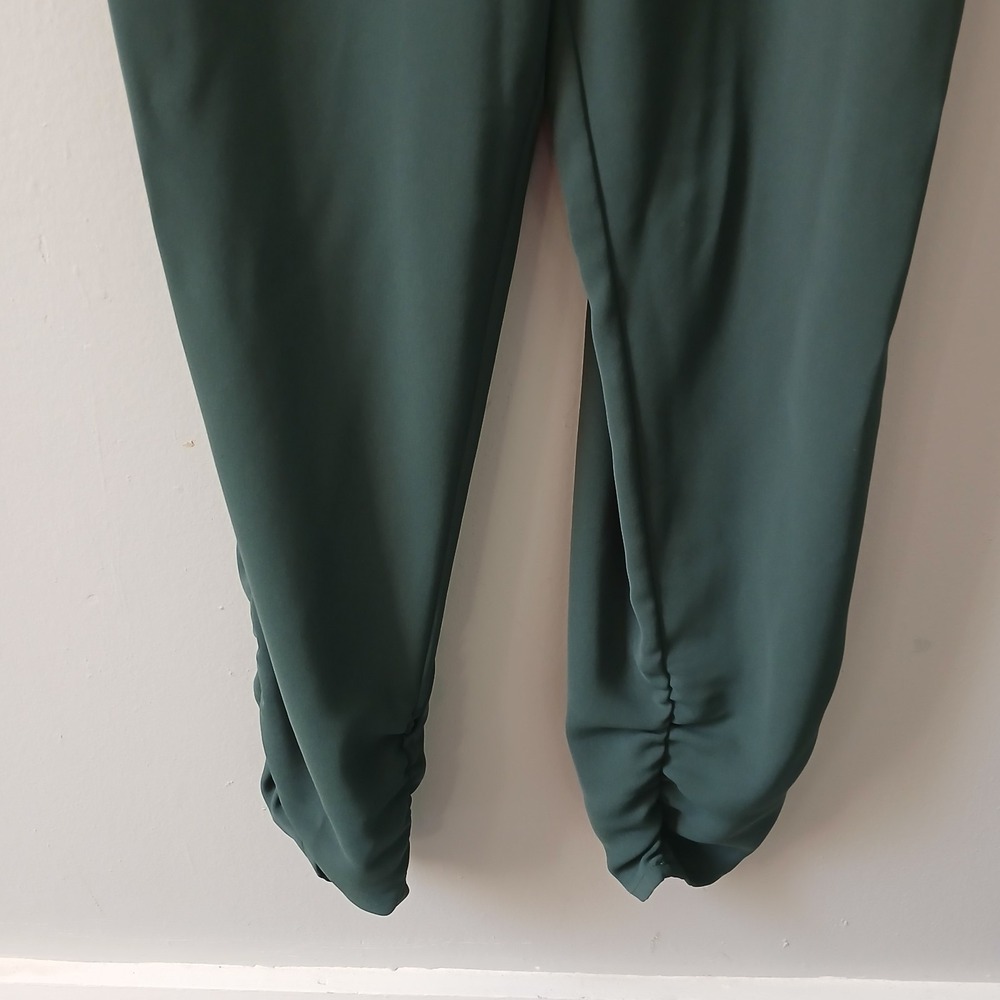 Parker Women's Size 0 Asymmetrical Jumpsuit Ruffle Sleeve Ankle Length Green - Picture 5 of 16
